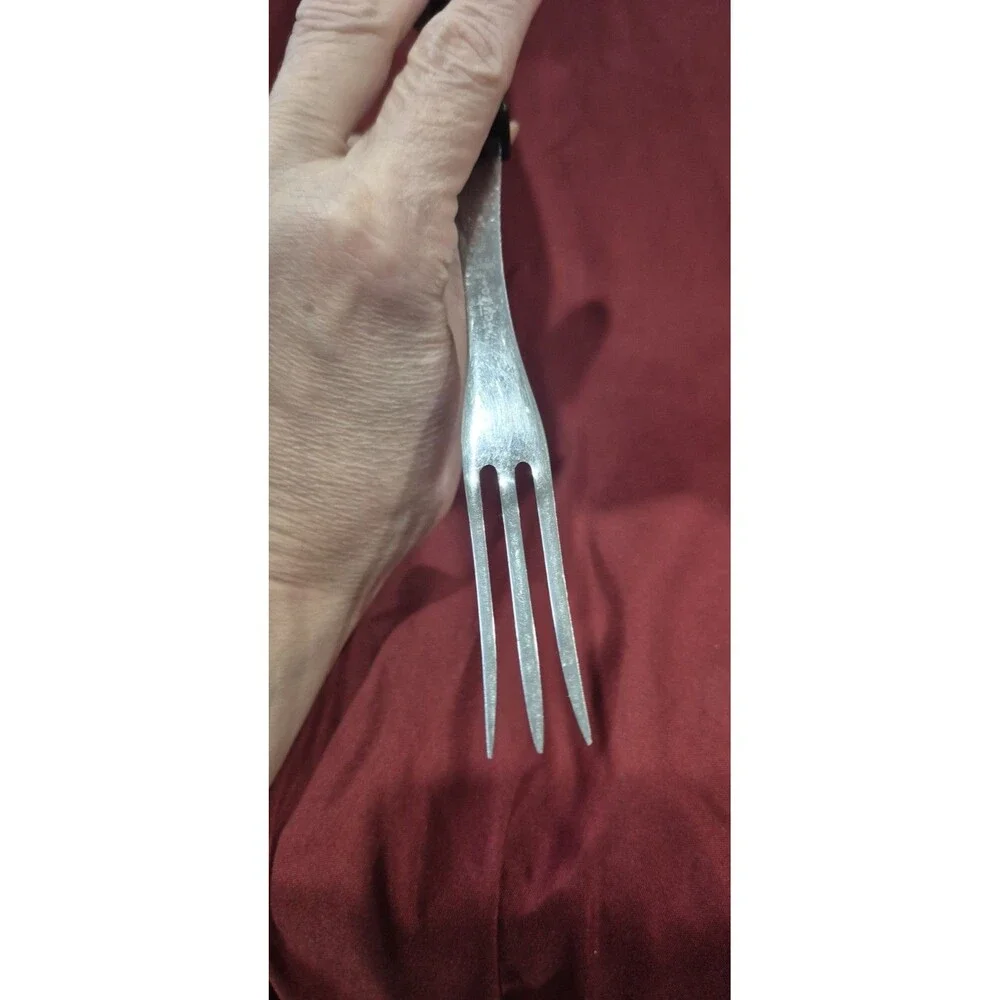 Cutco 1726 KC Turning Carving 3-Prong Fork Brown Handle EUC